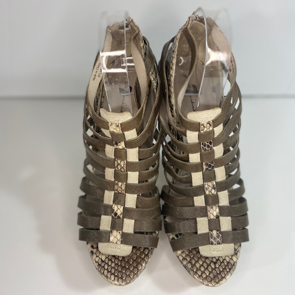 Seven for mankind Brown snake skin strappy heels - Picture 3 of 8